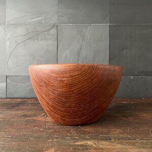 Hand Carved Wooden Display Bowl